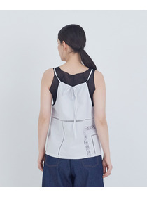 【ADIEU TRISTESSE】ポプリン刺繍キャミソール 詳細画像 ブラック 7