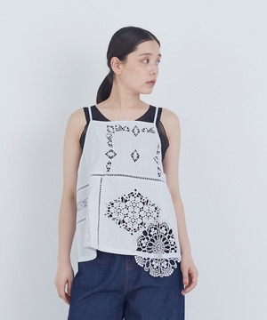 【ADIEU TRISTESSE】ポプリン刺繍キャミソール 詳細画像 ブル－グレ－ 1