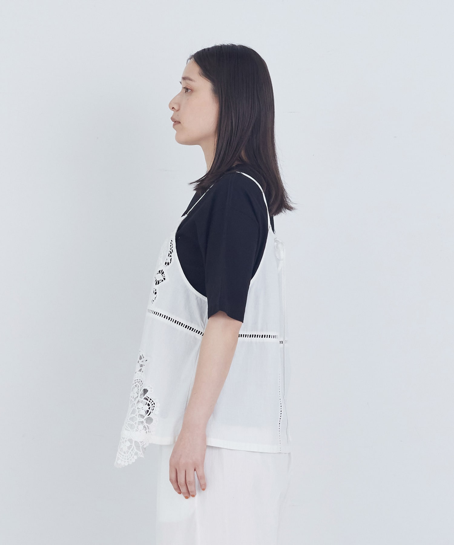 【ADIEU TRISTESSE】ポプリン刺繍キャミソール 詳細画像 ブラック 18