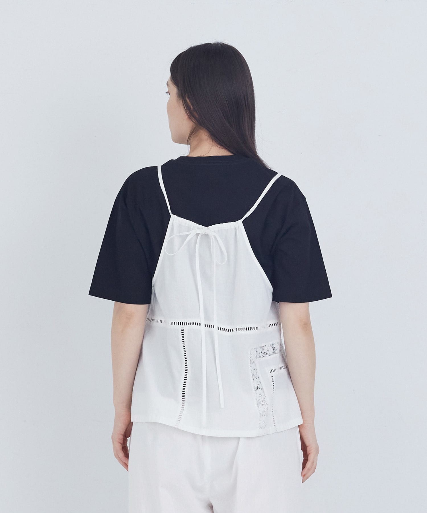 【ADIEU TRISTESSE】ポプリン刺繍キャミソール 詳細画像 ブラック 19