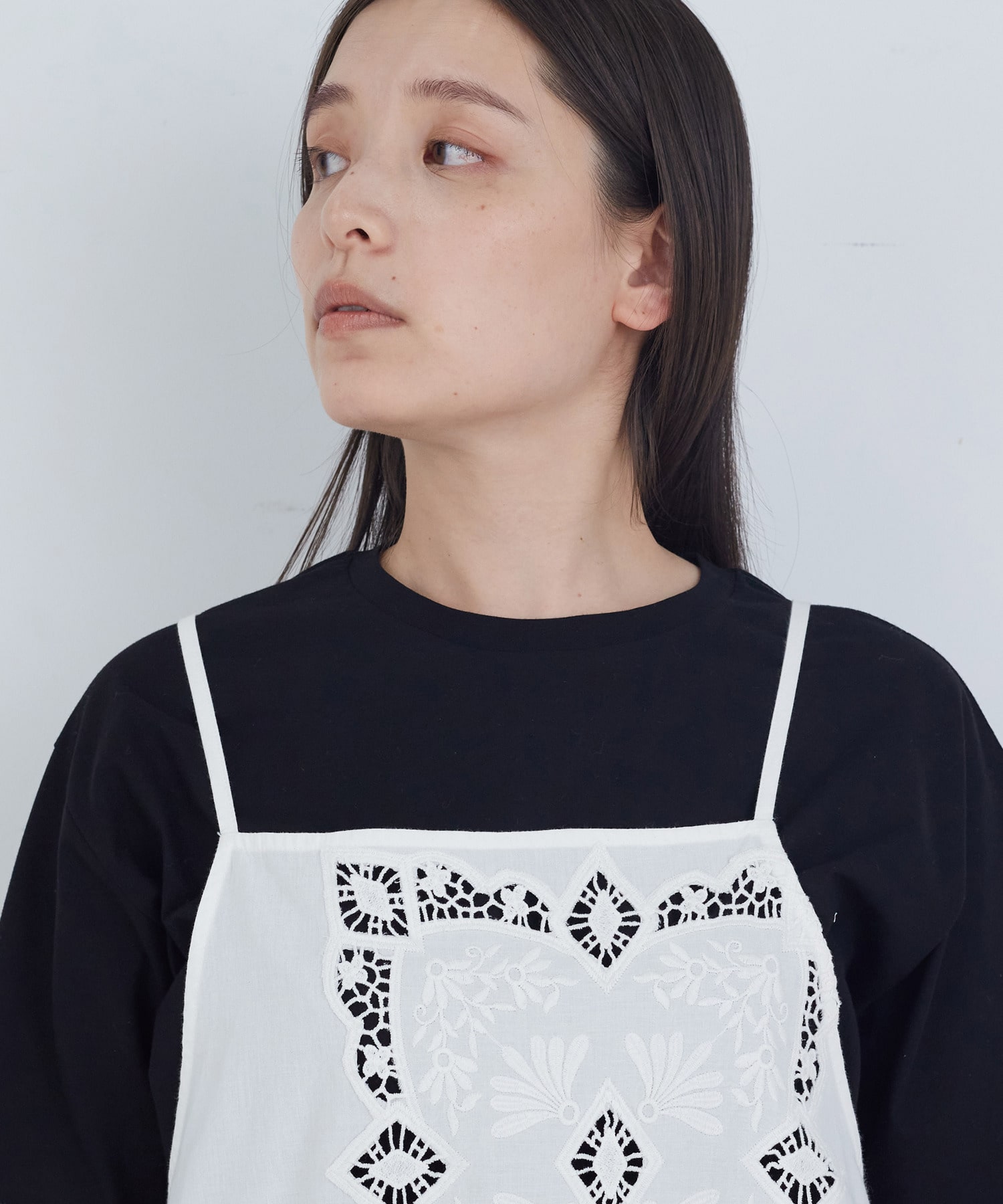 【ADIEU TRISTESSE】ポプリン刺繍キャミソール 詳細画像 ブラック 20