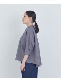 【ADIEU TRISTESSE】コットンリネンブラウス 詳細画像 ブルー系その他 11