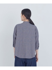 【ADIEU TRISTESSE】コットンリネンブラウス 詳細画像 ブルー系その他 12