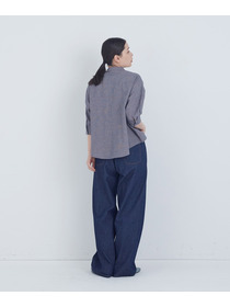 【ADIEU TRISTESSE】コットンリネンブラウス 詳細画像 ブルー系その他 9