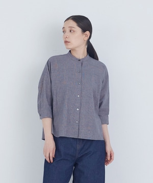 【ADIEU TRISTESSE】コットンリネンブラウス 詳細画像 ブルー系その他 1