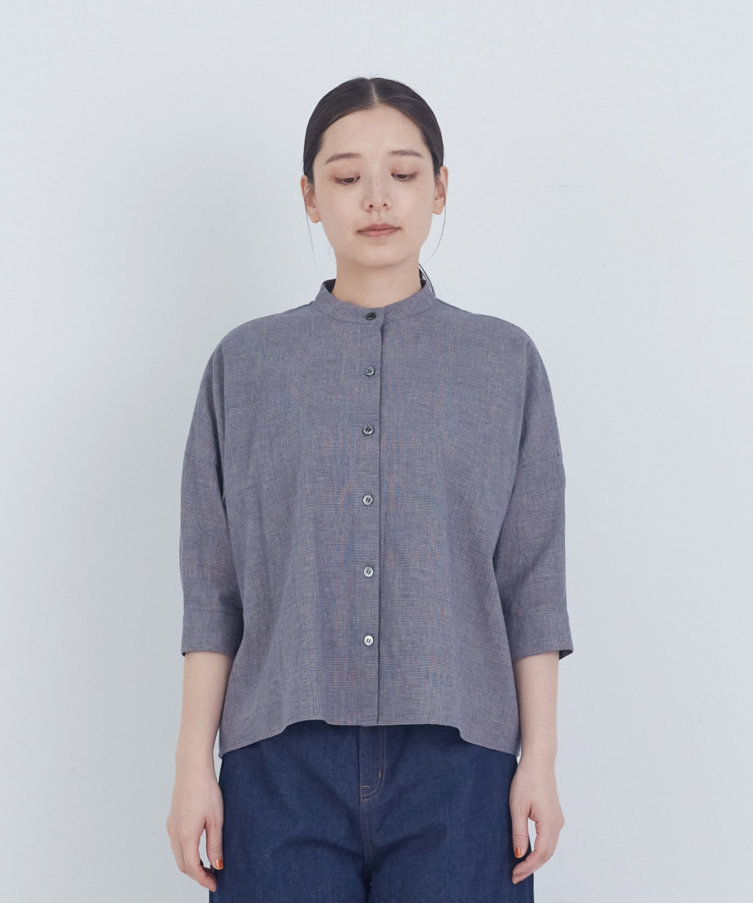 【ADIEU TRISTESSE】コットンリネンブラウス 詳細画像 ブルー系その他 10