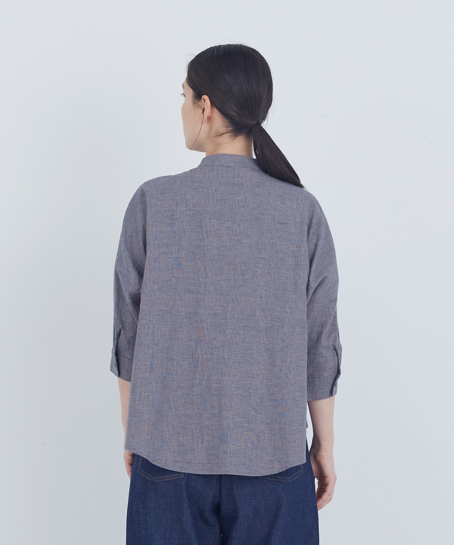 【ADIEU TRISTESSE】コットンリネンブラウス 詳細画像 ブルー系その他 12