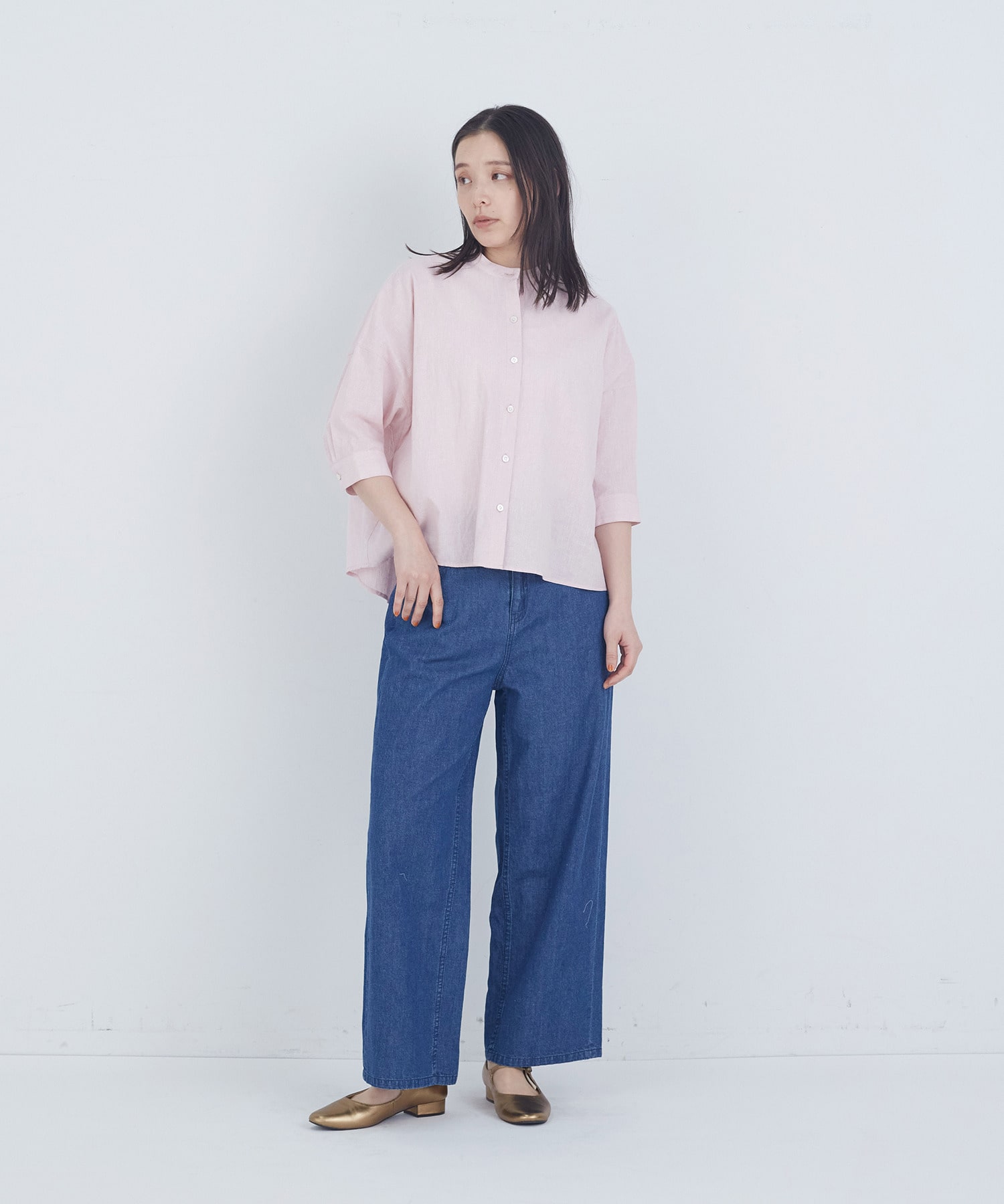 【ADIEU TRISTESSE】コットンリネンブラウス 詳細画像 ブルー系その他 13