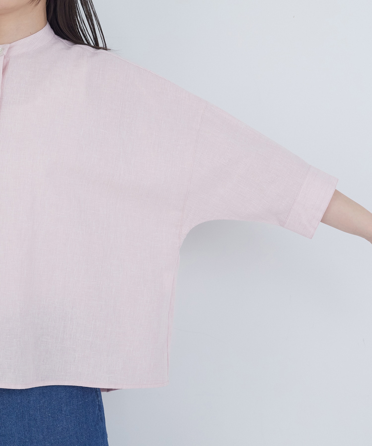 【ADIEU TRISTESSE】コットンリネンブラウス 詳細画像 ブルー系その他 21