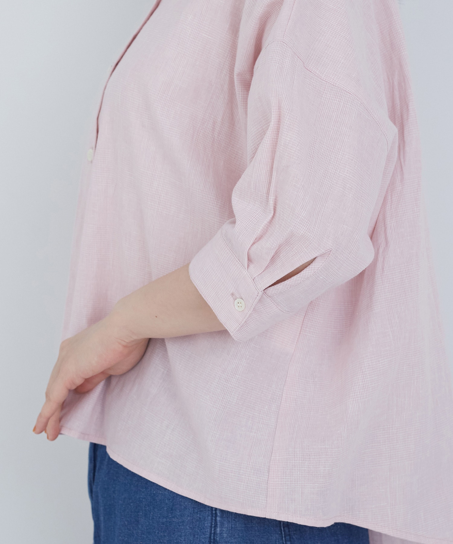 【ADIEU TRISTESSE】コットンリネンブラウス 詳細画像 ブルー系その他 22