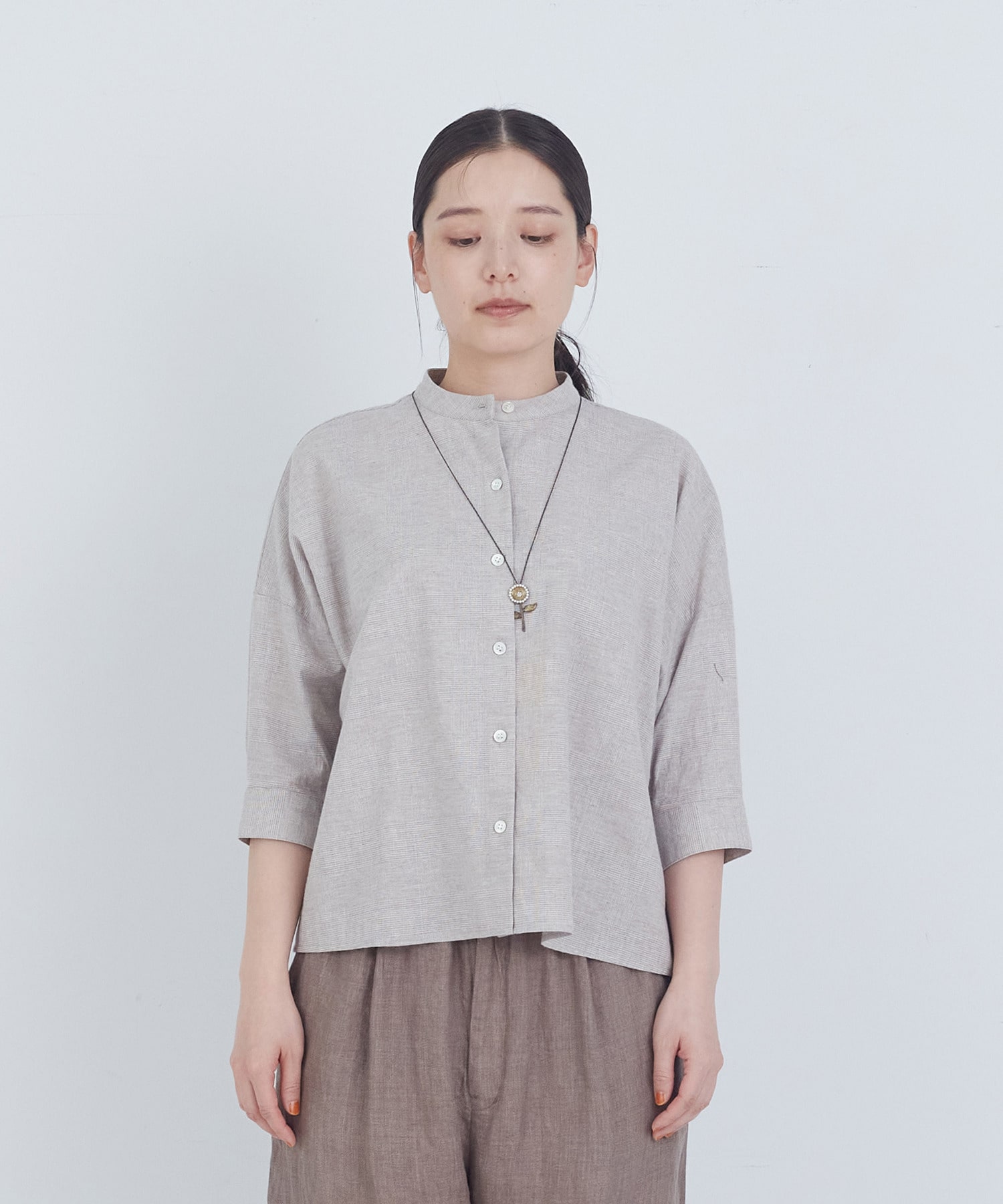 【ADIEU TRISTESSE】コットンリネンブラウス 詳細画像 ブルー系その他 4