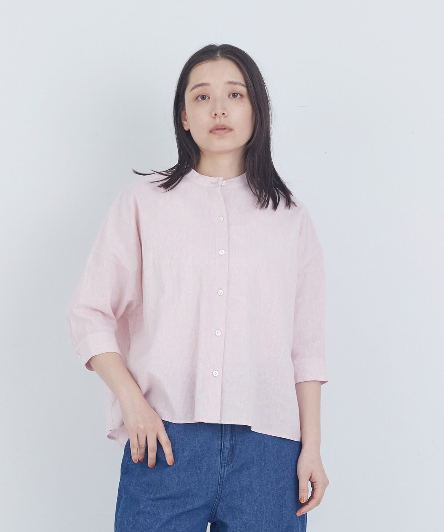 【ADIEU TRISTESSE】コットンリネンブラウス 詳細画像 ピンク系その他 1
