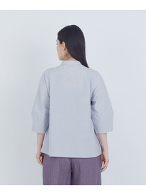 【ADIEU TRISTESSE】コットンフロントタックブラウス 詳細画像 ネイビー 13