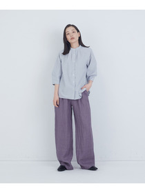 【ADIEU TRISTESSE】コットンフロントタックブラウス 詳細画像 ネイビー 8