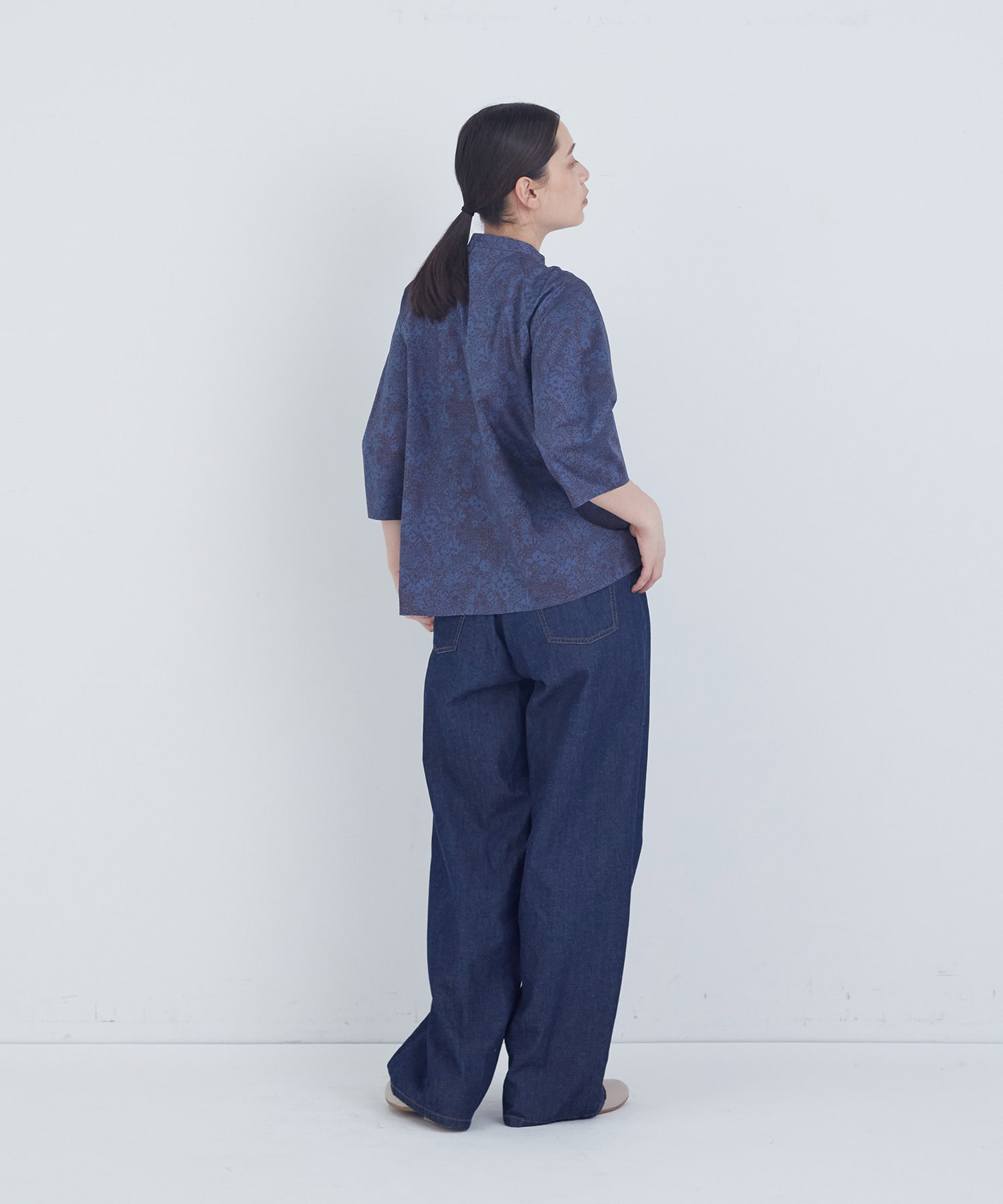 【ADIEU TRISTESSE】コットンフロントタックブラウス 詳細画像 ネイビー 16