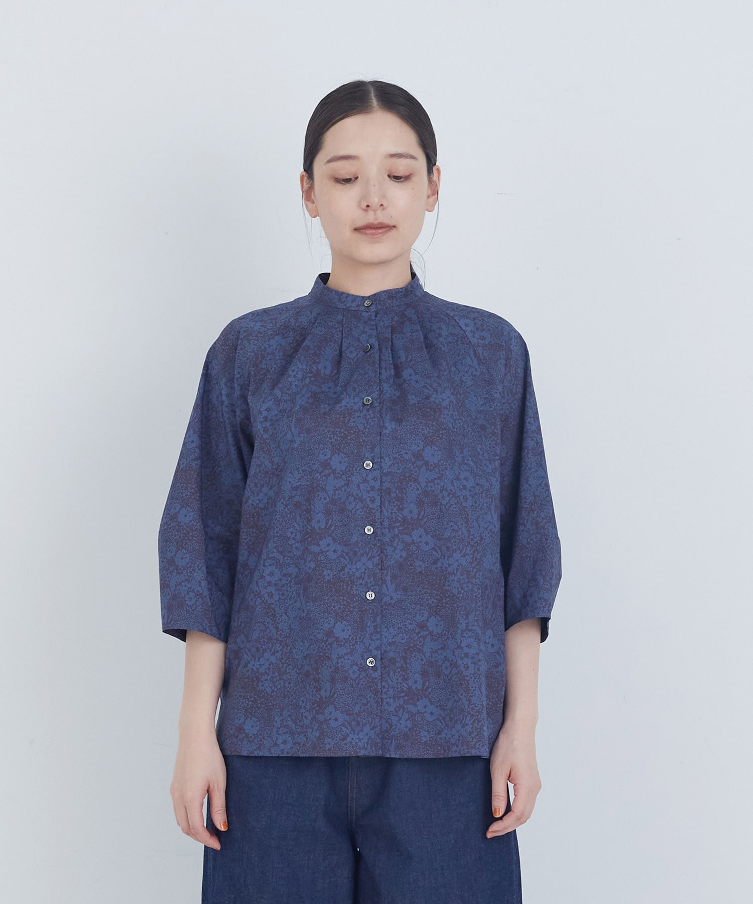 【ADIEU TRISTESSE】コットンフロントタックブラウス 詳細画像 ネイビー 17