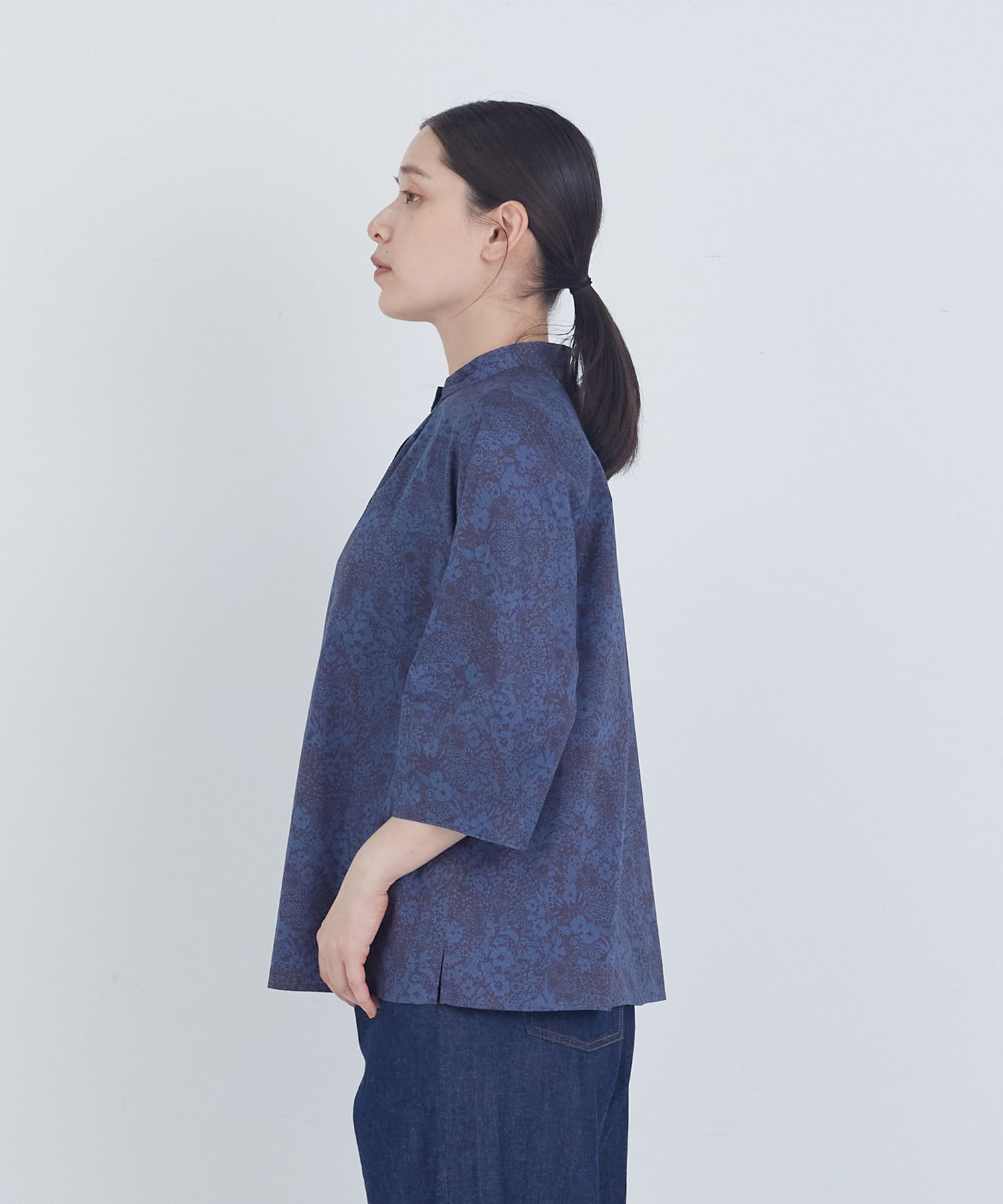 【ADIEU TRISTESSE】コットンフロントタックブラウス 詳細画像 ネイビー 18