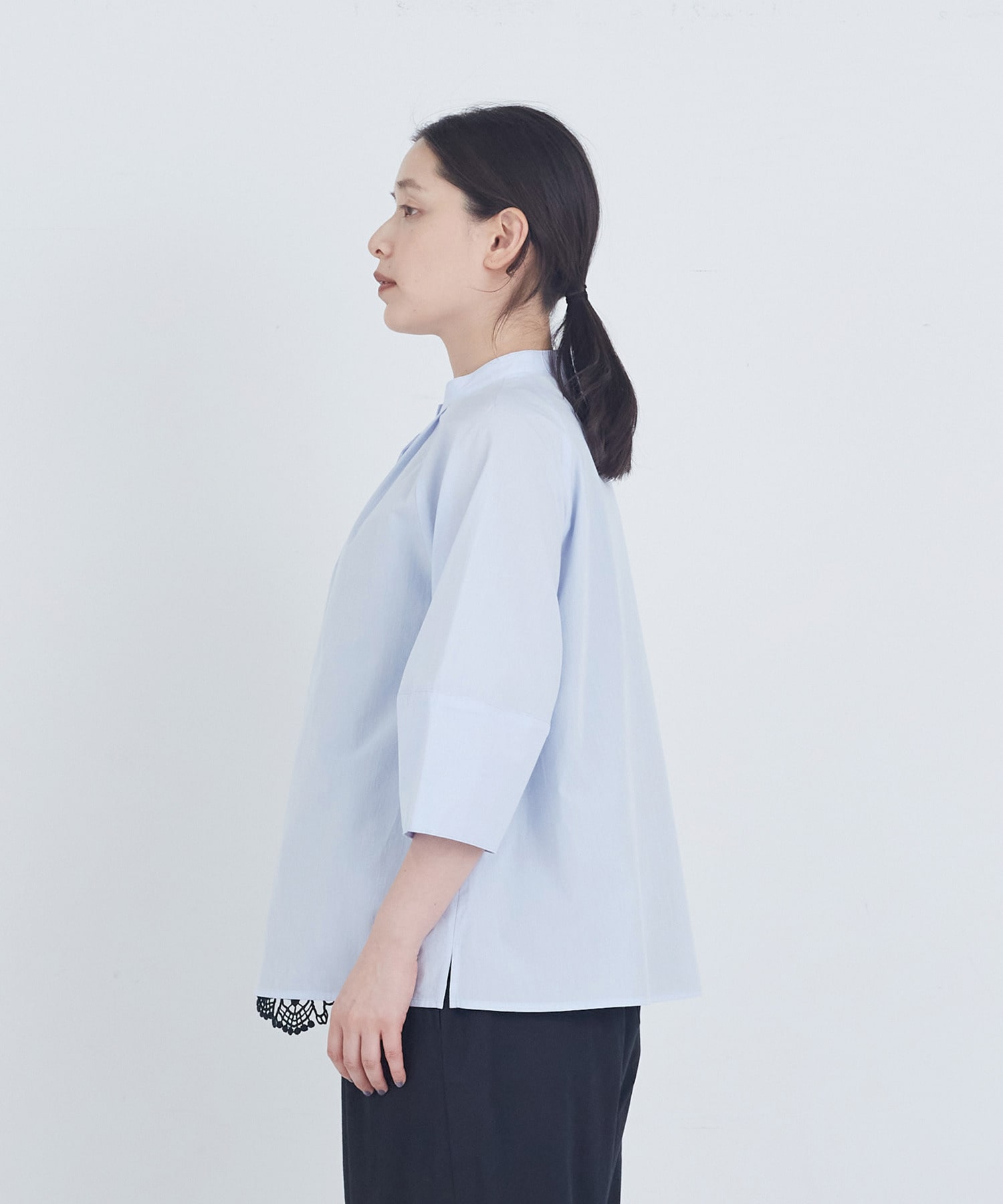 【ADIEU TRISTESSE】コットンフロントタックブラウス 詳細画像 ネイビー 6