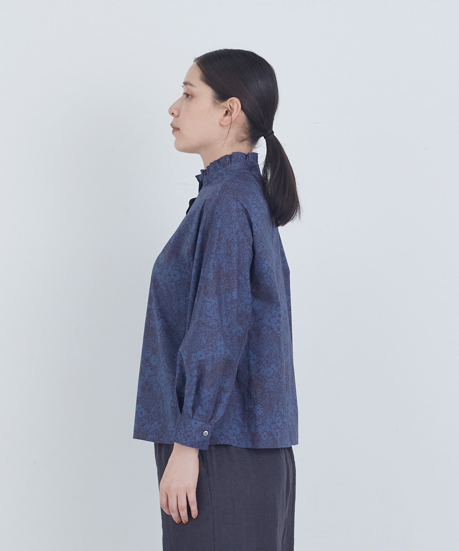 【ADIEU TRISTESSE】コットンフリルカラーブラウス 詳細画像 ライトグレー 11