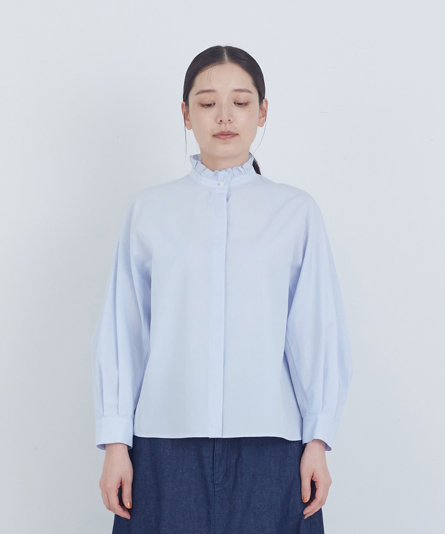 【ADIEU TRISTESSE】コットンフリルカラーブラウス 詳細画像 ライトグレー 16