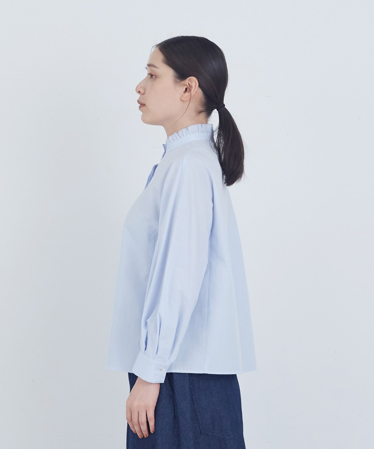 【ADIEU TRISTESSE】コットンフリルカラーブラウス 詳細画像 ライトグレー 17