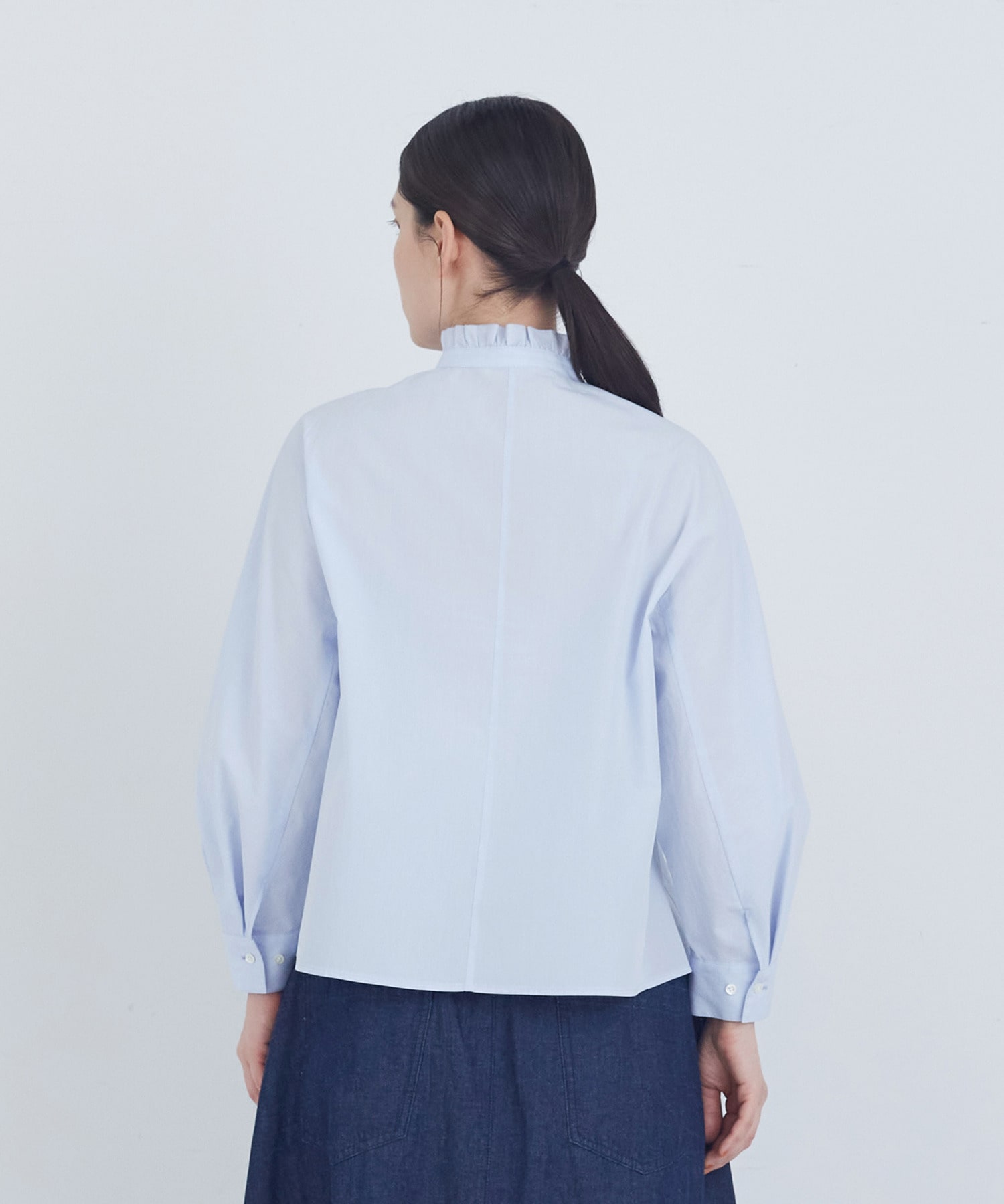 【ADIEU TRISTESSE】コットンフリルカラーブラウス 詳細画像 ライトグレー 18