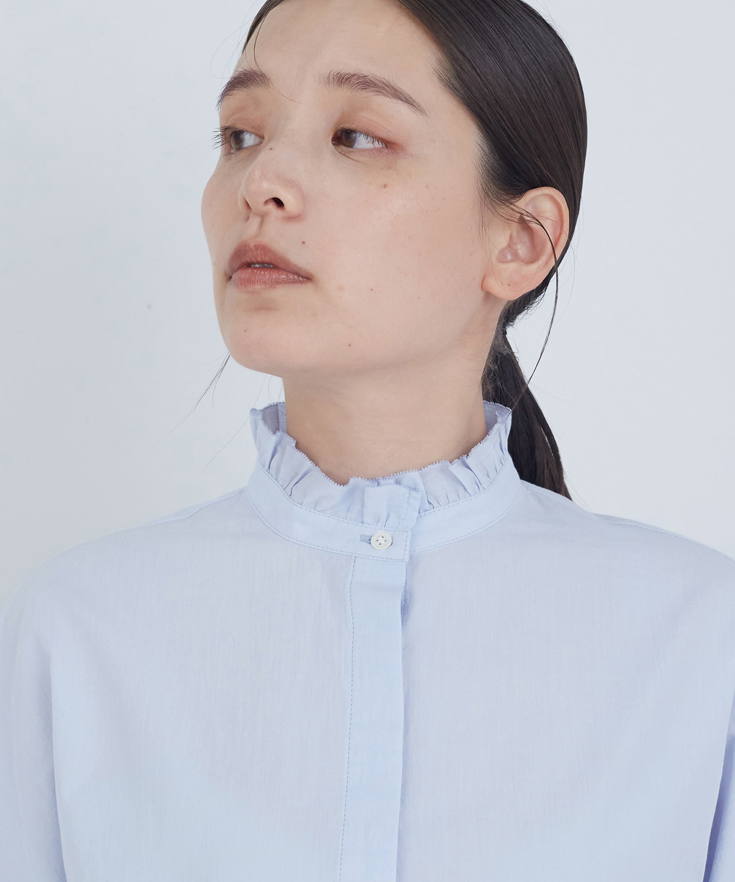 【ADIEU TRISTESSE】コットンフリルカラーブラウス 詳細画像 ライトグレー 19