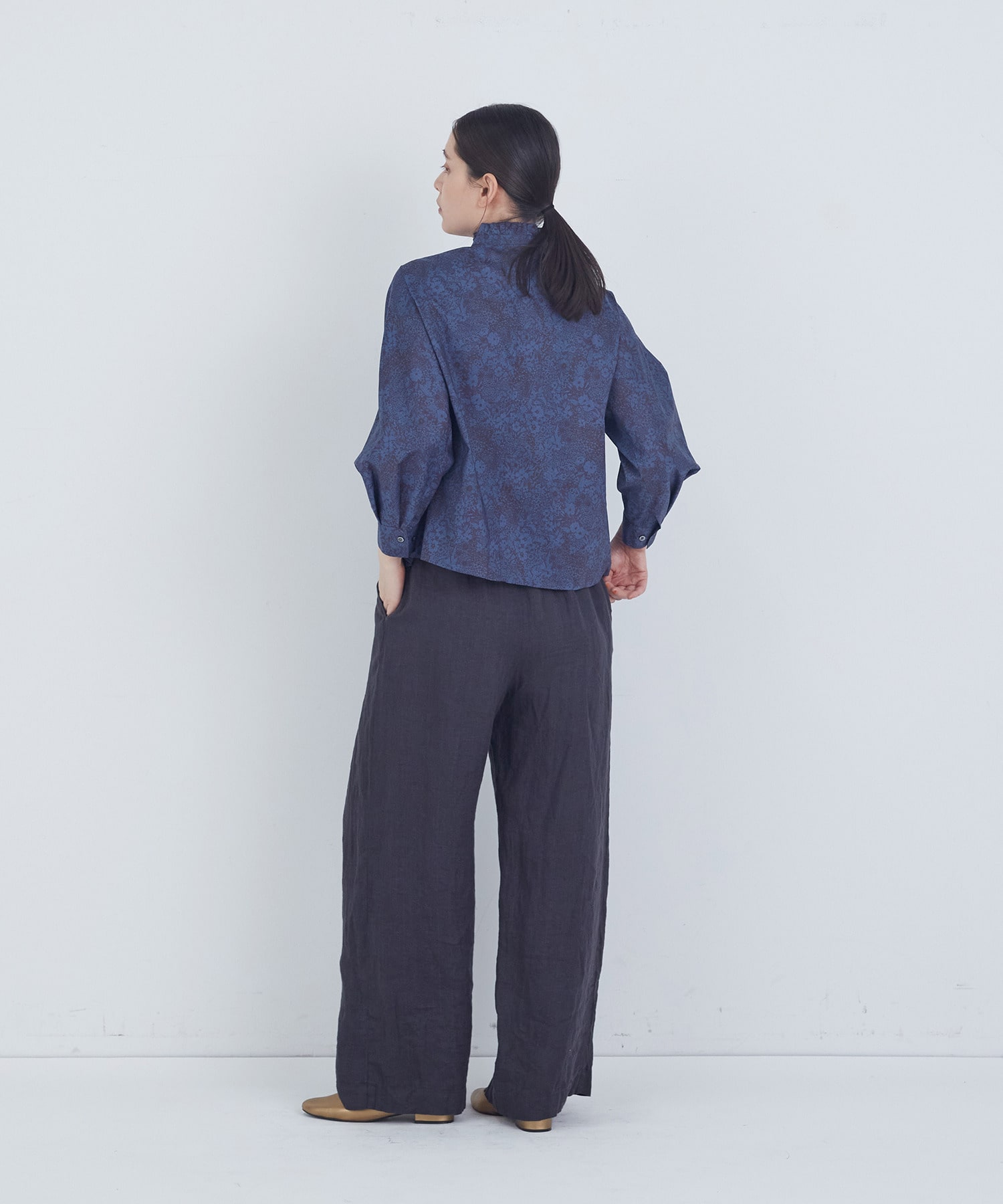 【ADIEU TRISTESSE】コットンフリルカラーブラウス 詳細画像 ライトグレー 9