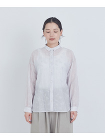 【ADIEU TRISTESSE】シアーエンブロイダリーシャツ 詳細画像 チャコールグレー 11