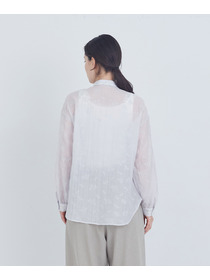 【ADIEU TRISTESSE】シアーエンブロイダリーシャツ 詳細画像 チャコールグレー 13