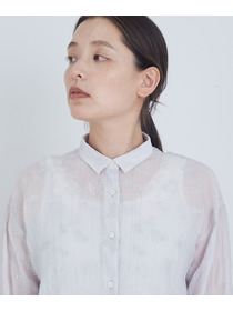 【ADIEU TRISTESSE】シアーエンブロイダリーシャツ 詳細画像 チャコールグレー 14