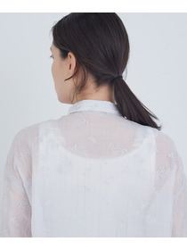 【ADIEU TRISTESSE】シアーエンブロイダリーシャツ 詳細画像 チャコールグレー 15