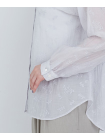 【ADIEU TRISTESSE】シアーエンブロイダリーシャツ 詳細画像 チャコールグレー 16