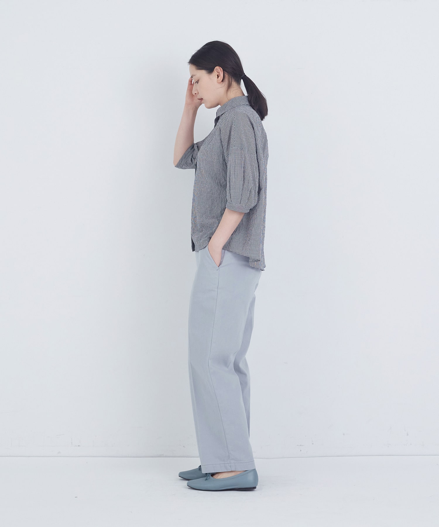 【ADIEU TRISTESSE】スモールカラーシャツ 詳細画像 チェック 8