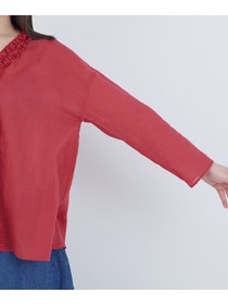 【ADIEU TRISTESSE】フリルトリミングブラウス 詳細画像 レッド 23