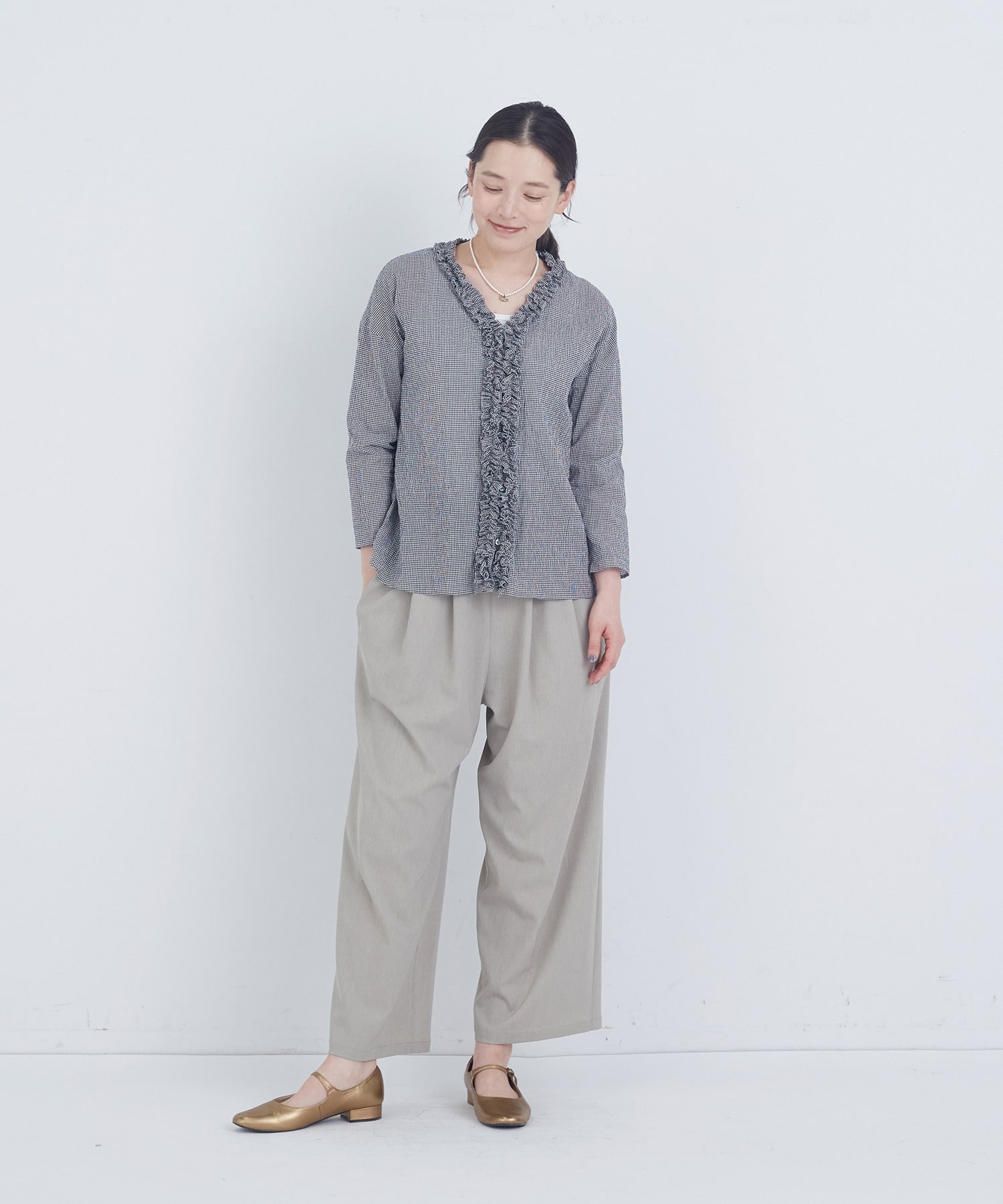 【ADIEU TRISTESSE】フリルトリミングブラウス 詳細画像 レッド 10