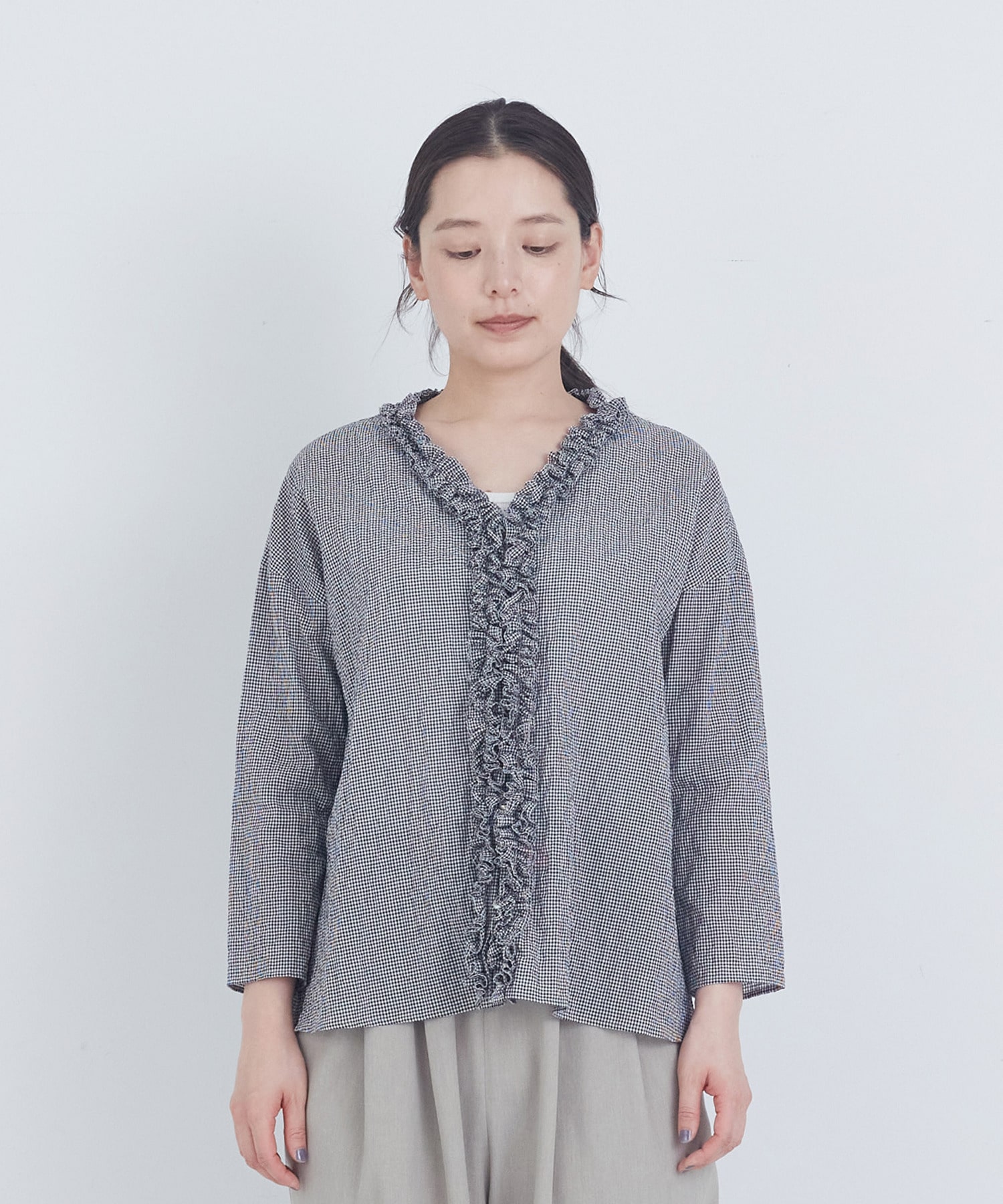 【ADIEU TRISTESSE】フリルトリミングブラウス 詳細画像 レッド 11