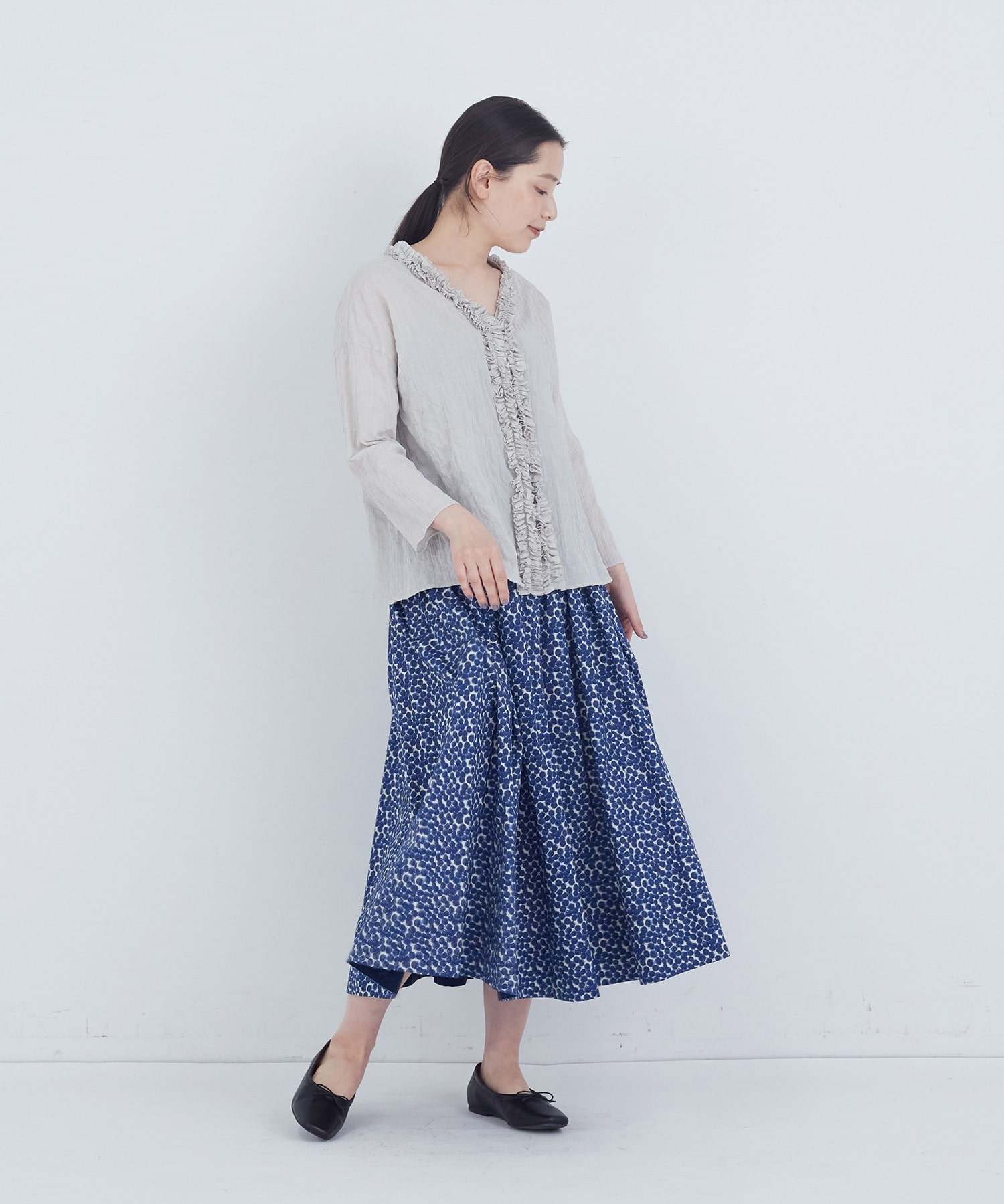 【ADIEU TRISTESSE】フリルトリミングブラウス 詳細画像 レッド 2