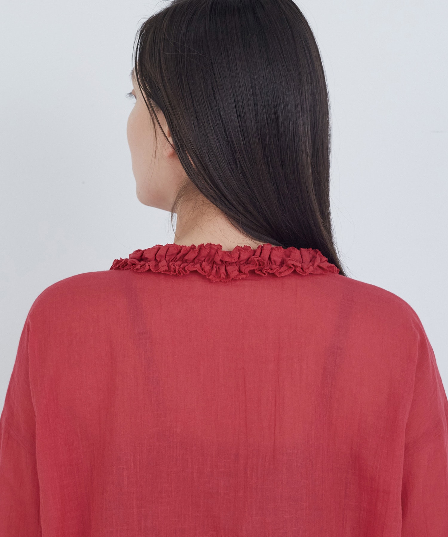 【ADIEU TRISTESSE】フリルトリミングブラウス 詳細画像 レッド 21