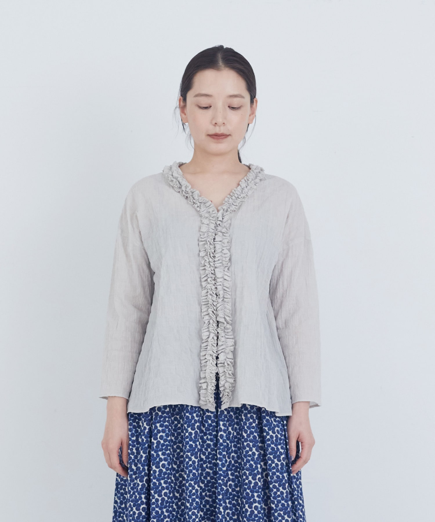 【ADIEU TRISTESSE】フリルトリミングブラウス 詳細画像 レッド 4