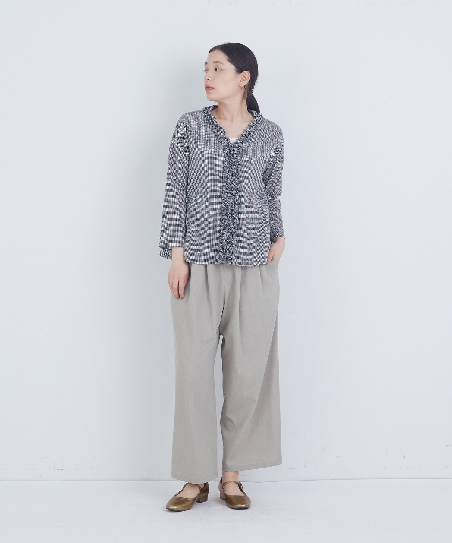 【ADIEU TRISTESSE】フリルトリミングブラウス 詳細画像 レッド 7