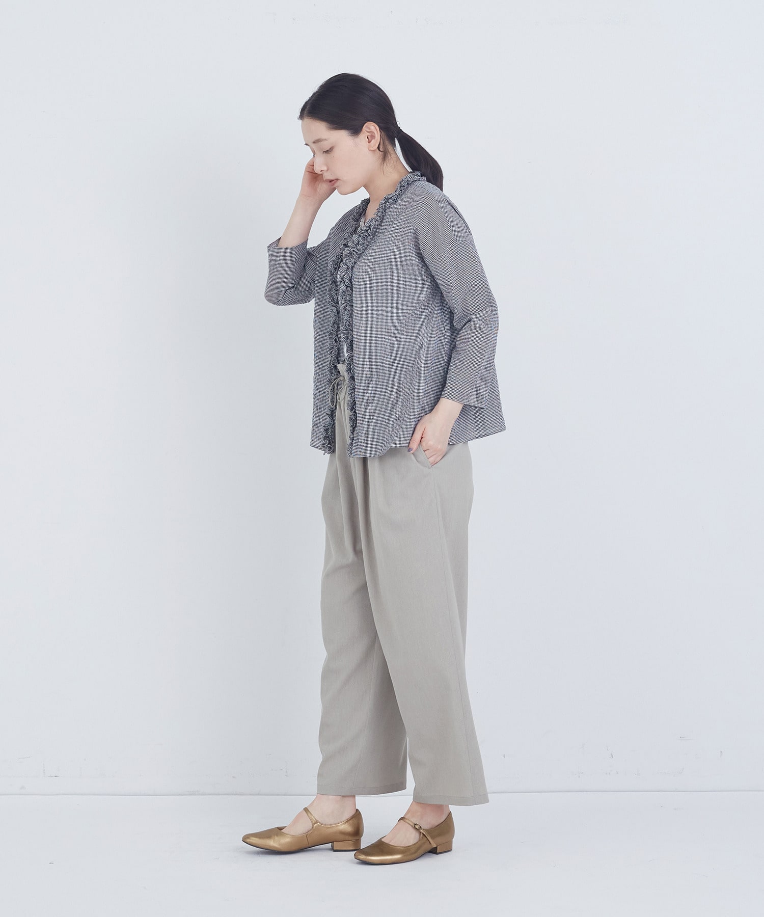 【ADIEU TRISTESSE】フリルトリミングブラウス 詳細画像 レッド 8