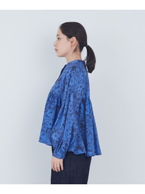 【ADIEU TRISTESSE】kazumiさんコラボ　リバティプリントブラウス 詳細画像 ブラック系その他 10