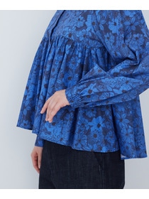 【ADIEU TRISTESSE】kazumiさんコラボ　リバティプリントブラウス 詳細画像 ブラック系その他 14