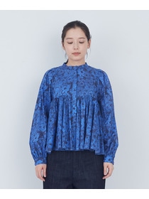 【ADIEU TRISTESSE】kazumiさんコラボ　リバティプリントブラウス 詳細画像 ブラック系その他 9