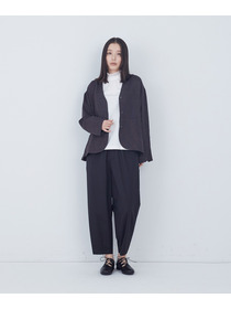 【ADIEU TRISTESSE】リネングレンチェックジャケット 詳細画像 ダークブラウン 1