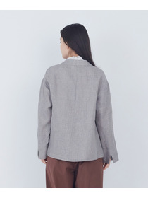 【ADIEU TRISTESSE】リネングレンチェックジャケット 詳細画像 ダークブラウン 14