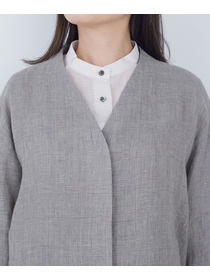 【ADIEU TRISTESSE】リネングレンチェックジャケット 詳細画像 ダークブラウン 15