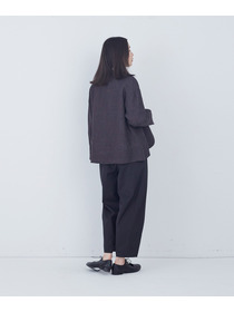 【ADIEU TRISTESSE】リネングレンチェックジャケット 詳細画像 ダークブラウン 3