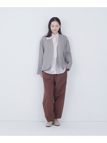 【ADIEU TRISTESSE】リネングレンチェックジャケット 詳細画像 ダークブラウン 8